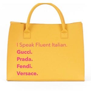 I speak fluent Italian-Large tote